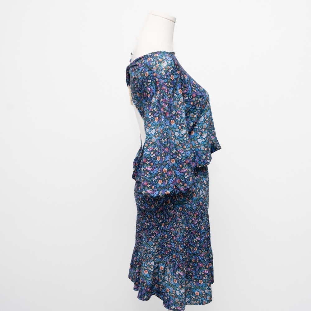 SANDRO - Spinelle‎ Floral Print Cutout Back Dress - Picture 7 of 11